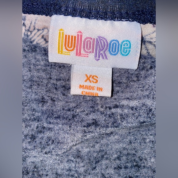 LuLaRoe Carly Dress Navy Blue  Purple Floral Size XS NWT - Picture 8 of 14